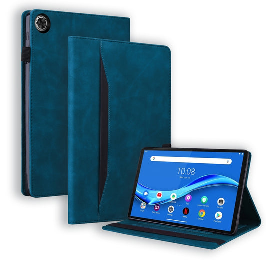 For Lenovo M10 Plus TB-X606F Business Shockproof Horizontal Flip Leather Case with Holder & Card Slots & Photo Frame & Pen Slot & Sleep / Wake-up Function(Blue) - Lenovo by buy2fix | Online Shopping UK | buy2fix