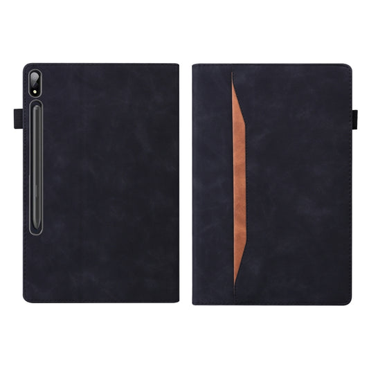 For Samsung Galaxy Tab S8+ / Tab S8 Plus /  Tab S7 FE / Tab S7+ SM-T970 / SM-T976B Business Shockproof Horizontal Flip Leather Case with Holder & Card Slots & Photo Frame & Pen Slot & Sleep / Wake-up Function(Black) - Galaxy Tab S8+ Cases by buy2fix | Online Shopping UK | buy2fix