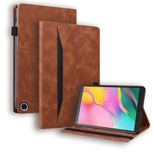 For Amazon Fire HD 10 2023 / 10 Plus 2021 Business Shockproof Horizontal Flip Leather Case with Holder & Card Slots & Photo Frame & Pen Slot & Sleep / Wake-up Function(Brown) - Amazon by buy2fix | Online Shopping UK | buy2fix