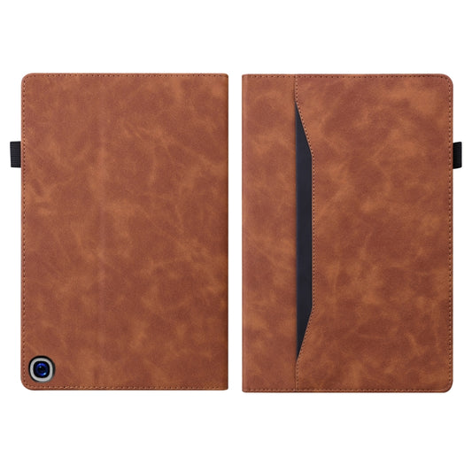 For Amazon Fire HD 10 2023 / 10 Plus 2021 Business Shockproof Horizontal Flip Leather Case with Holder & Card Slots & Photo Frame & Pen Slot & Sleep / Wake-up Function(Brown) - Amazon by buy2fix | Online Shopping UK | buy2fix