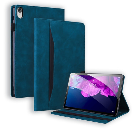 For Lenovo Tab P11 TB-J606F Business Shockproof Horizontal Flip Leather Case with Holder & Card Slots & Photo Frame & Pen Slot(Blue) - Lenovo by buy2fix | Online Shopping UK | buy2fix
