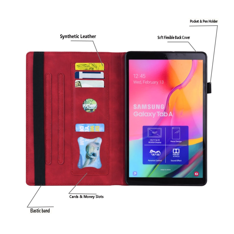 For Samsung Galaxy Tab A7 Lite 8.7 SM-T220 / SM-T225 Business Shockproof Horizontal Flip Leather Case with Holder & Card Slots & Photo Frame & Pen Slot(Red) - Tab A7 Lite T220 / T225 by buy2fix | Online Shopping UK | buy2fix