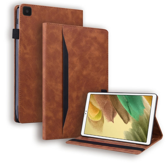 For Samsung Galaxy Tab A7 Lite 8.7 SM-T220 / SM-T225 Business Shockproof Horizontal Flip Leather Case with Holder & Card Slots & Photo Frame & Pen Slot(Brown) - Tab A7 Lite T220 / T225 by buy2fix | Online Shopping UK | buy2fix
