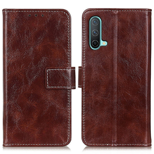 For OnePlus Nord CE 5G Retro Crazy Horse Texture Horizontal Flip Leather Case with Holder & Card Slots & Photo Frame & Wallet(Brown) - OnePlus Cases by buy2fix | Online Shopping UK | buy2fix