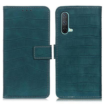 For OnePlus Nord CE 5G Crocodile Texture Horizontal Flip Leather Case with Holder & Wallet & Card Slots & Photo Frame(Green) - OnePlus Cases by buy2fix | Online Shopping UK | buy2fix