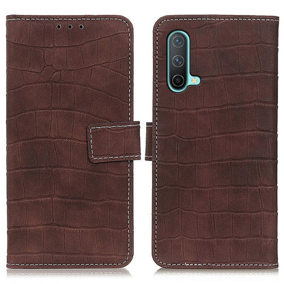 For OnePlus Nord CE 5G Crocodile Texture Horizontal Flip Leather Case with Holder & Wallet & Card Slots & Photo Frame(Brown) - OnePlus Cases by buy2fix | Online Shopping UK | buy2fix