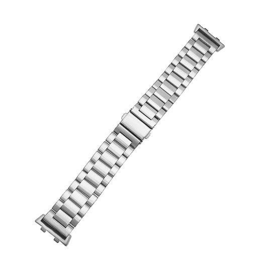 For OPPO Watch 46mm Three-beads Steel Watch Band(Silver) -  by buy2fix | Online Shopping UK | buy2fix