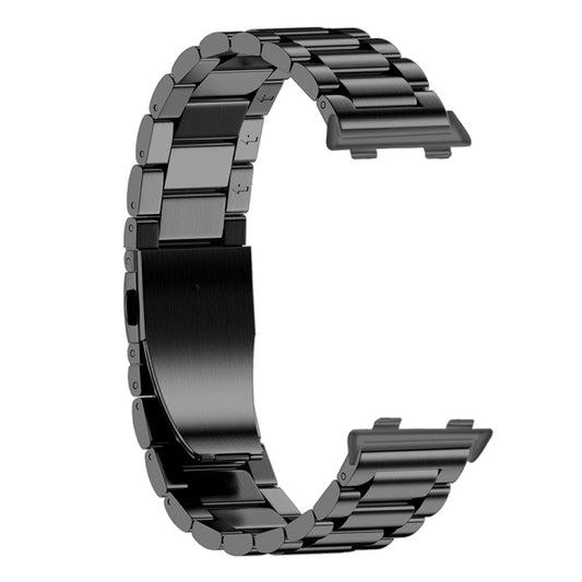 For OPPO Watch 46mm Three-beads Steel Watch Band(Black) -  by buy2fix | Online Shopping UK | buy2fix