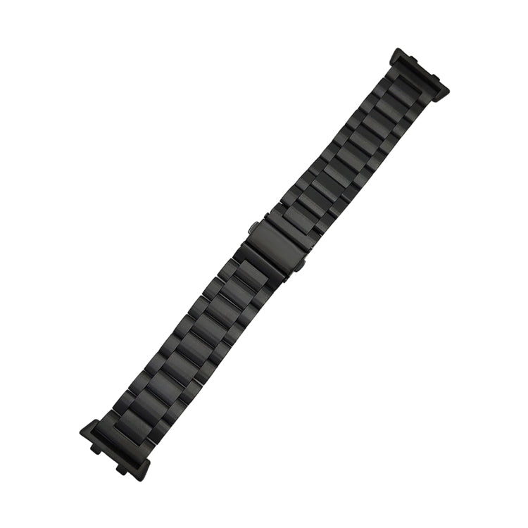 For OPPO Watch 46mm Three-beads Steel Watch Band(Black) -  by buy2fix | Online Shopping UK | buy2fix