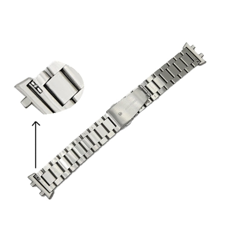 For OPPO Watch 46mm Three-beads Steel Watch Band(Black) -  by buy2fix | Online Shopping UK | buy2fix