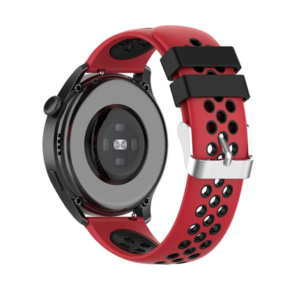 For Huawei Watch 3 / 3 Pro 22mm Two-color Silicone Watch Band(Red Black) by buy2fix