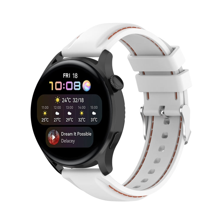 For Huawei Watch 3 / 3 Pro 22mm Silicone Watch Band(White) by buy2fix