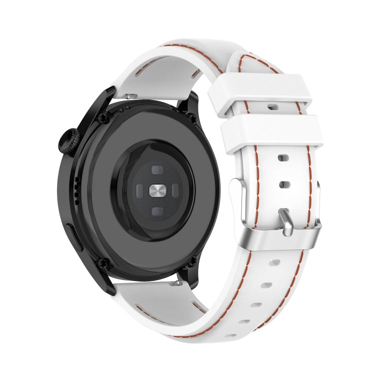 For Huawei Watch 3 / 3 Pro 22mm Silicone Watch Band(White) by buy2fix