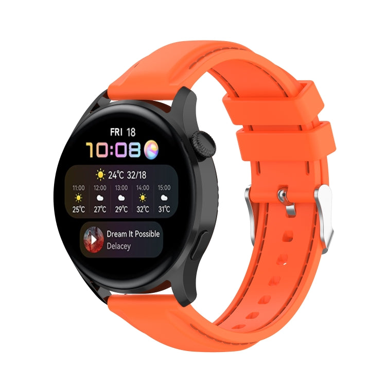 For Huawei Watch 3 / 3 Pro 22mm Silicone Watch Band(Orange) by buy2fix