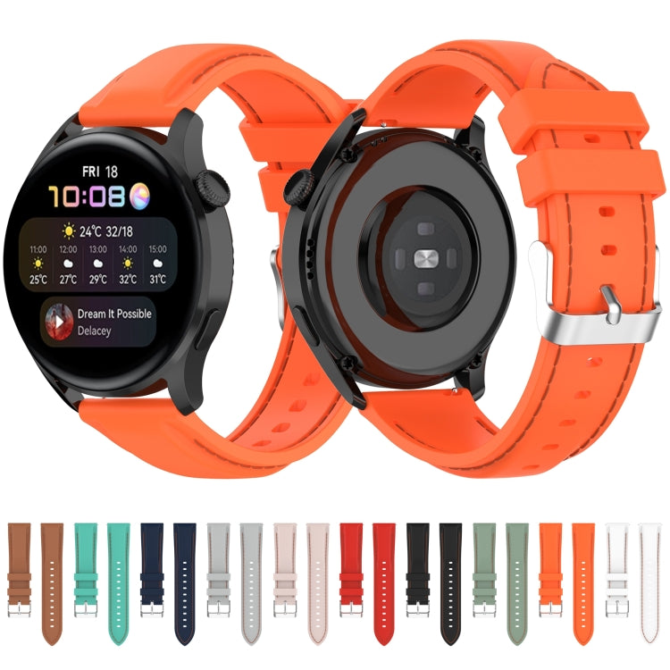 For Huawei Watch 3 / 3 Pro 22mm Silicone Watch Band(White) by buy2fix