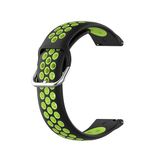 For Huawei Watch 3 / 3 Pro 22mm Sport Two-color Silicone Watch Band(Black Lime Green) by buy2fix