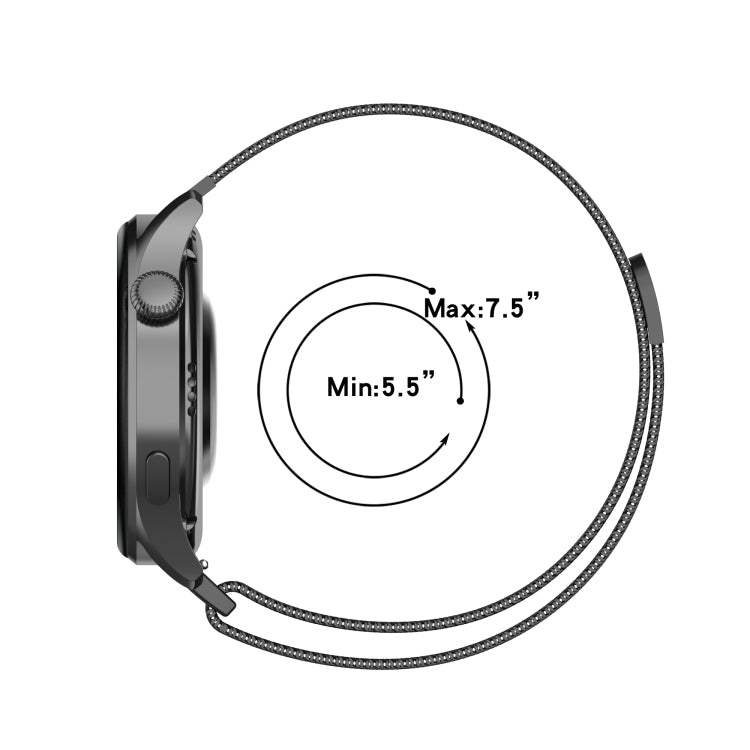 For Huawei Watch 3 / 3 Pro 22mm Milanese Loop Watch Band(Black) by buy2fix