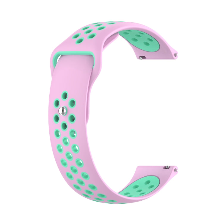 For Huawei Watch 3 / 3 Pro 22mm Two-color Silicone Watch Band(Pink Mint Green) by buy2fix