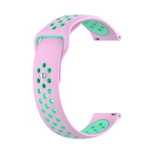 For Huawei Watch 3 / 3 Pro 22mm Two-color Silicone Watch Band(Pink Mint Green) by buy2fix