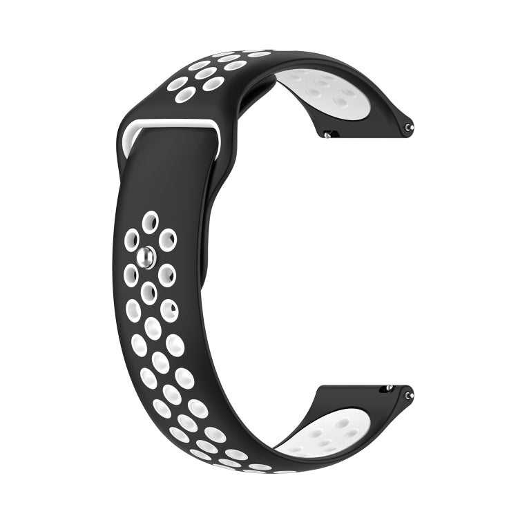 For Huawei Watch 3 / 3 Pro 22mm Two-color Silicone Watch Band(Black White) by buy2fix