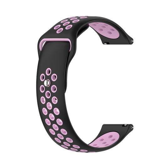 For Huawei Watch 3 / 3 Pro 22mm Two-color Silicone Watch Band(Black Pink) by buy2fix
