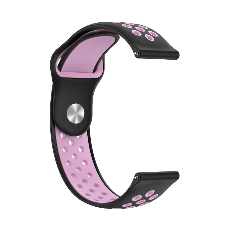 For Huawei Watch 3 / 3 Pro 22mm Two-color Silicone Watch Band(Black Pink) by buy2fix