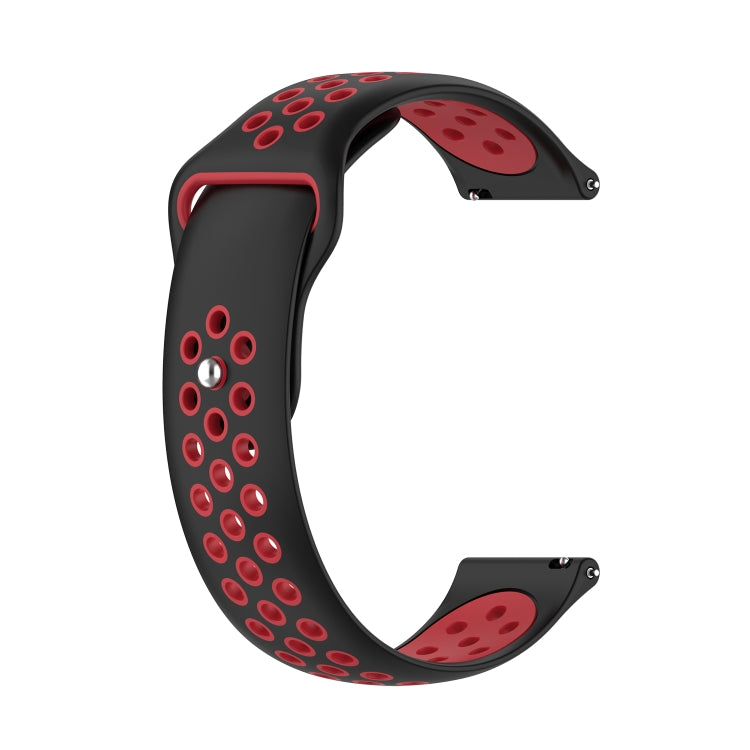 For Huawei Watch 3 / 3 Pro 22mm Two-color Silicone Watch Band(Black Red) by buy2fix