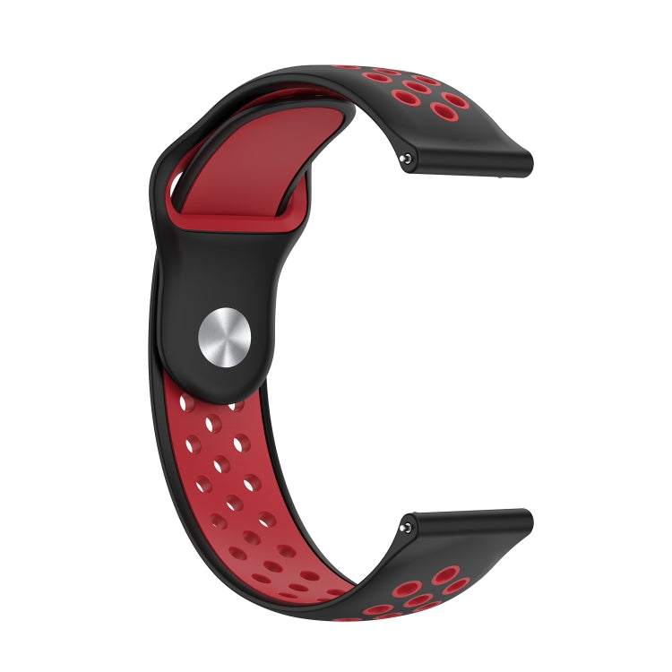 For Huawei Watch 3 / 3 Pro 22mm Two-color Silicone Watch Band(Black Red) by buy2fix