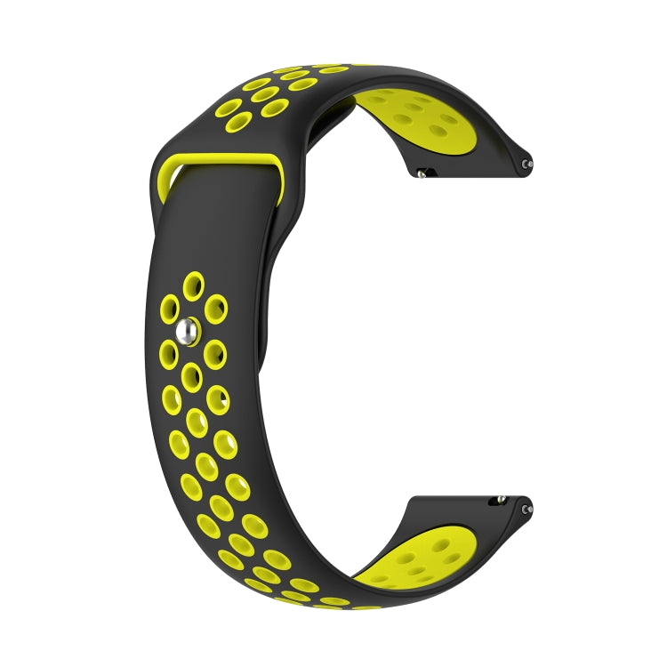 For Huawei Watch 3 / 3 Pro 22mm Two-color Silicone Watch Band(Black Yellow) by buy2fix