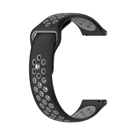 For Huawei Watch 3 / 3 Pro 22mm Two-color Silicone Watch Band(Black Grey) by buy2fix