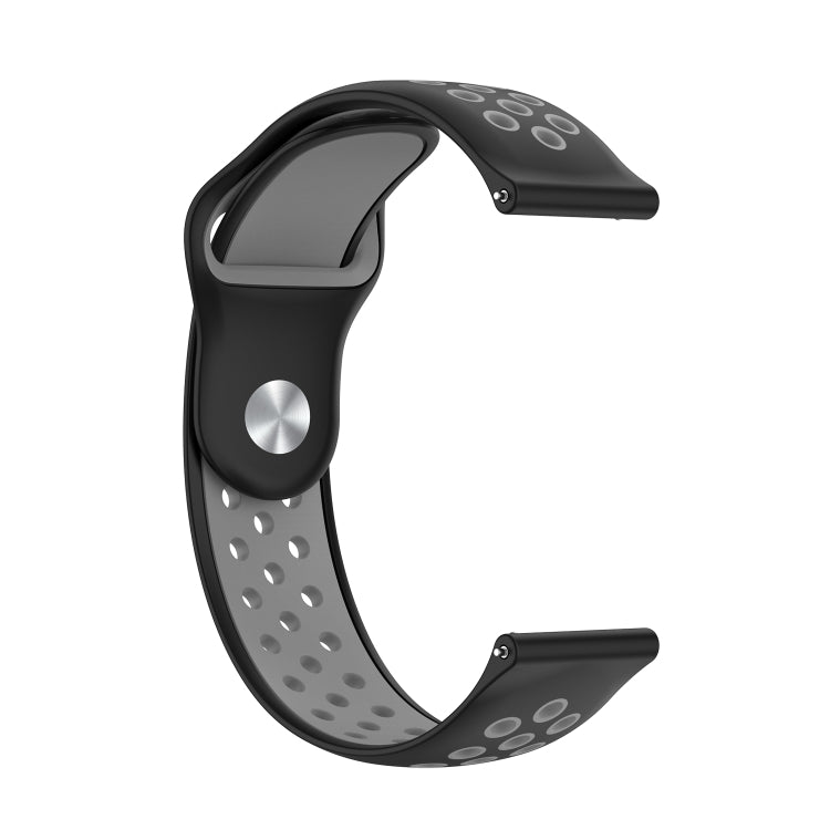 For Huawei Watch 3 / 3 Pro 22mm Two-color Silicone Watch Band(Black Grey) by buy2fix