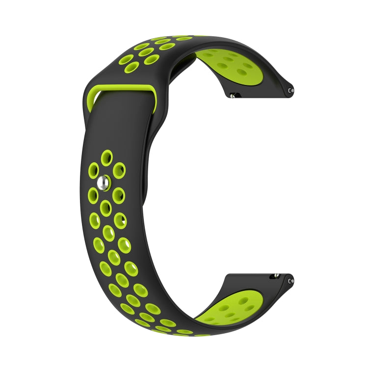 For Huawei Watch 3 / 3 Pro 22mm Two-color Silicone Watch Band(Black Lime Green) by buy2fix