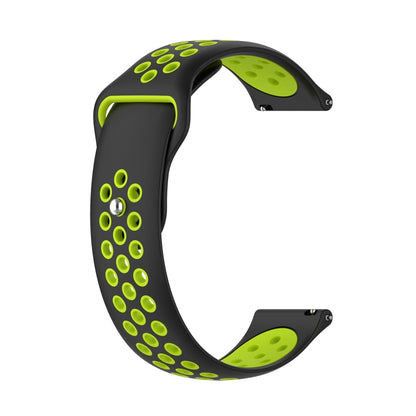 For Huawei Watch 3 / 3 Pro 22mm Two-color Silicone Watch Band(Black Lime Green) by buy2fix