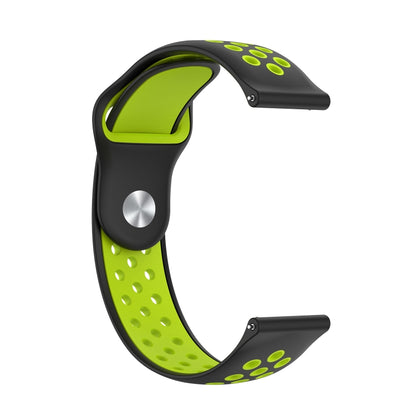 For Huawei Watch 3 / 3 Pro 22mm Two-color Silicone Watch Band(Black Lime Green) by buy2fix