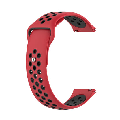 For Huawei Watch 3 / 3 Pro 22mm Two-color Silicone Watch Band(Red Black) by buy2fix
