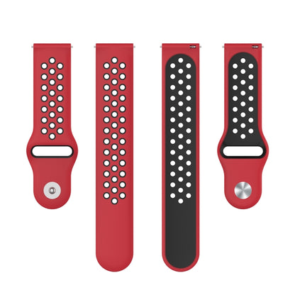 For Huawei Watch 3 / 3 Pro 22mm Two-color Silicone Watch Band(Red Black) by buy2fix