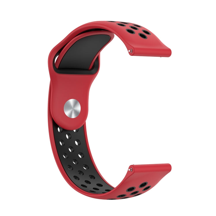 For Huawei Watch 3 / 3 Pro 22mm Two-color Silicone Watch Band(Red Black) by buy2fix