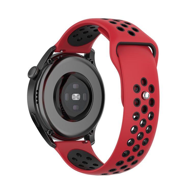 For Huawei Watch 3 / 3 Pro 22mm Two-color Silicone Watch Band(Red Black) by buy2fix