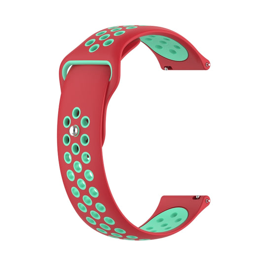 For Huawei Watch 3 / 3 Pro 22mm Two-color Silicone Watch Band(Red Mint Green) by buy2fix