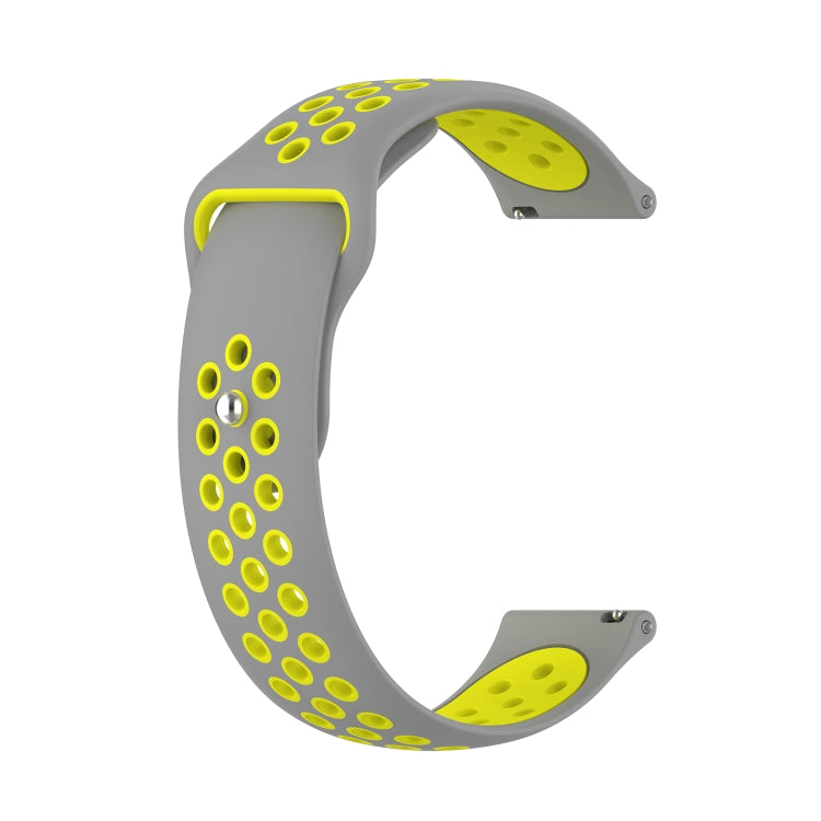 For Huawei Watch 3 / 3 Pro 22mm Two-color Silicone Watch Band(Grey Yellow) by buy2fix