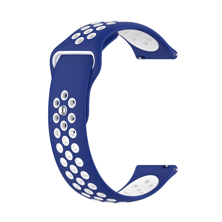 For Huawei Watch 3 / 3 Pro 22mm Two-color Silicone Watch Band(Blue White) by buy2fix