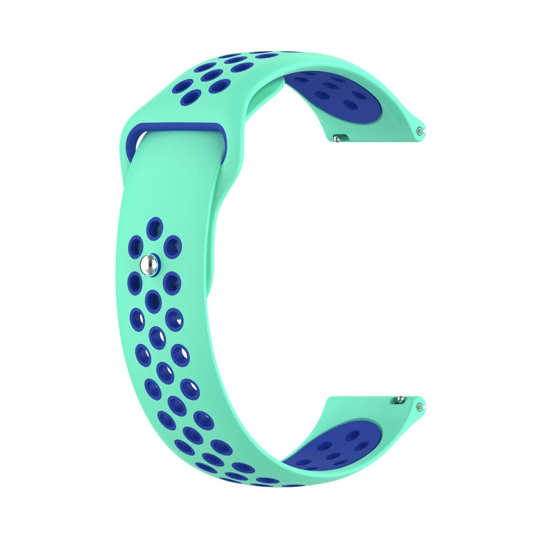 For Huawei Watch 3 / 3 Pro 22mm Two-color Silicone Watch Band(Mint Green Blue) by buy2fix