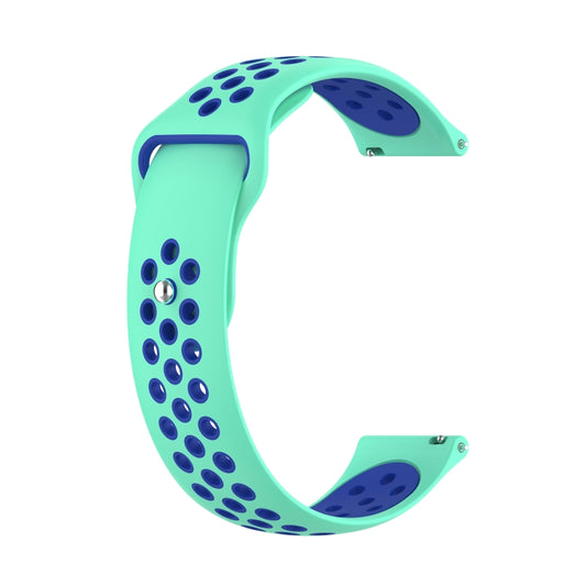 For Huawei Watch 3 / 3 Pro 22mm Two-color Silicone Watch Band(Mint Green Blue) by buy2fix
