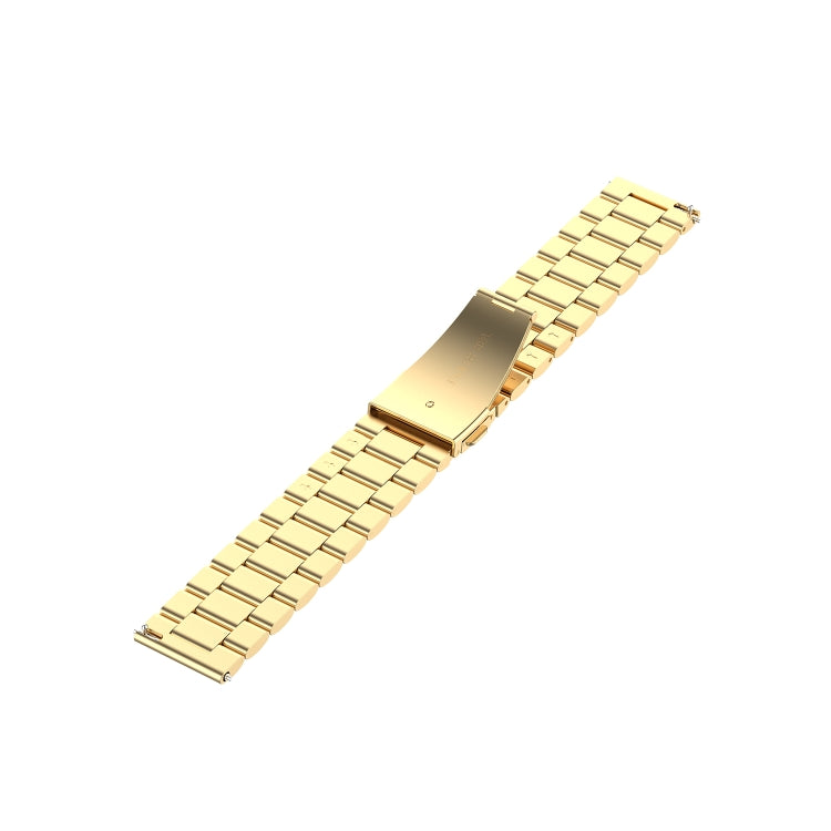 For Huawei Watch 3 / 3 Pro 22mm Three-beads Steel Watch Band(Gold) by buy2fix