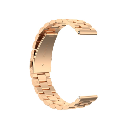 For Huawei Watch 3 / 3 Pro 22mm Three-beads Steel Watch Band(Rose Gold) by buy2fix