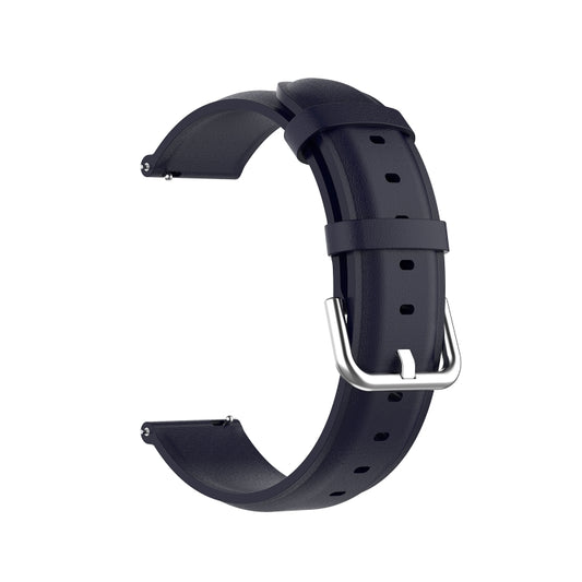 For Huawei Watch 3 / 3 Pro 22mm Round Tail Leather Watch Band(Navy Nlue) by buy2fix