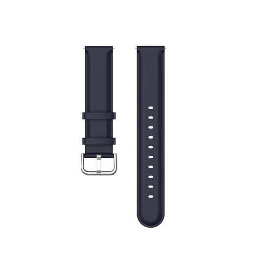 For Huawei Watch 3 / 3 Pro 22mm Round Tail Leather Watch Band(Navy Nlue) by buy2fix