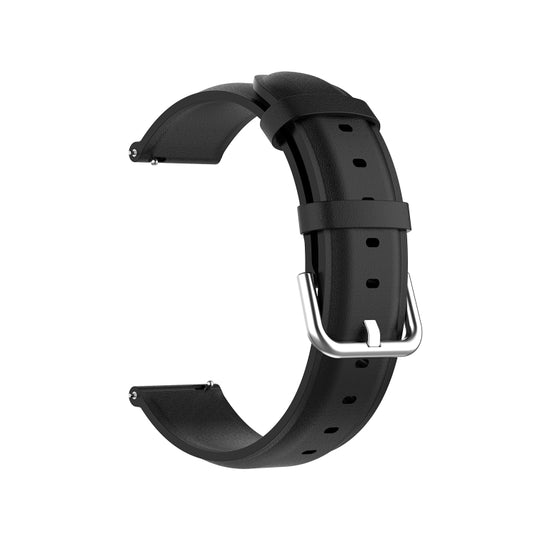 For Huawei Watch 3 / 3 Pro 22mm Round Tail Leather Watch Band(Black) by buy2fix