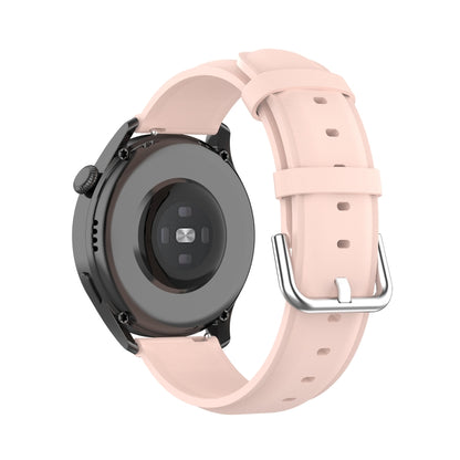 For Huawei Watch 3 / 3 Pro 22mm Round Tail Leather Watch Band(Light Pink) by buy2fix