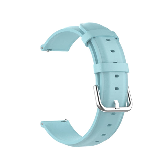 For Huawei Watch 3 / 3 Pro 22mm Round Tail Leather Watch Band(Light Blue) by buy2fix